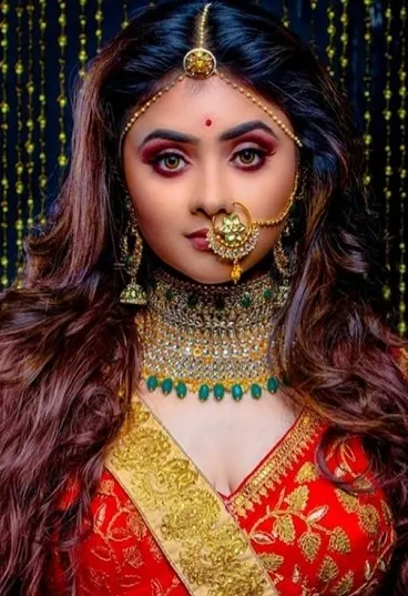 Indian Traditional bridal beauty and makeup