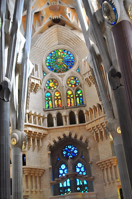 The unfinished Sagrada Familia church in Barcelona, Spain.