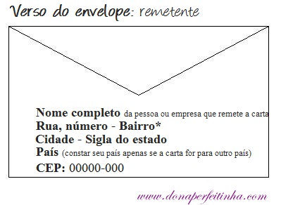 Como escrever corretamente no envelope (remetente e 