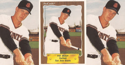 Pat Brady 1990 San Jose Giants card