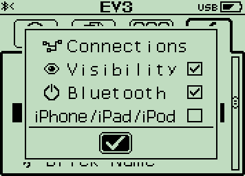 EV3藍牙選項