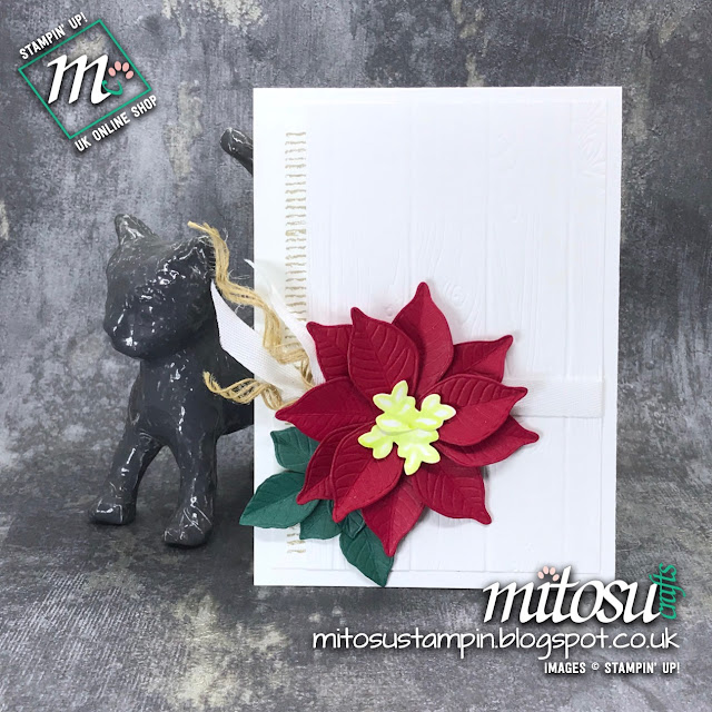 Stampin' Up! Nature's Root Poinsettia Card Idea. Order Papercraft Products from Mitosu Crafts UK Online Shop