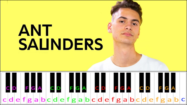 Yellow Hearts by Ant Saunders Piano / Keyboard Easy Letter Notes for Beginners