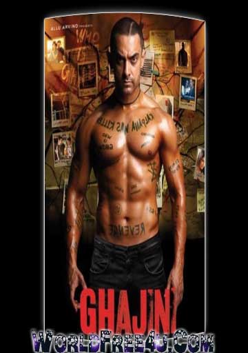 Poster Of Hindi Movie Ghajini (2008) Free Download Full New Hindi Movie Watch Online At worldfree4u.com