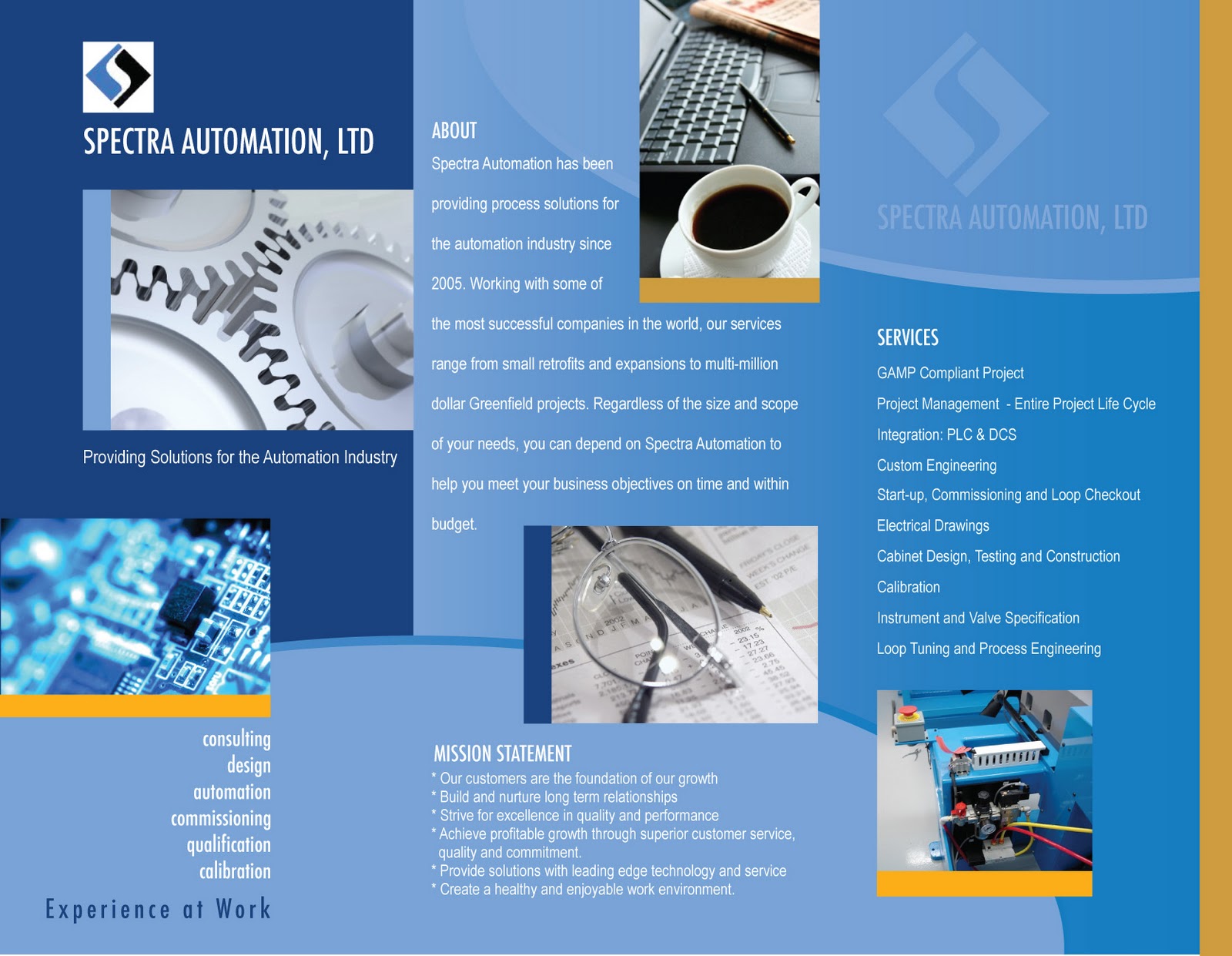 Creative Group Design: Brochure Mockup for Spectra Automation, Ltd.