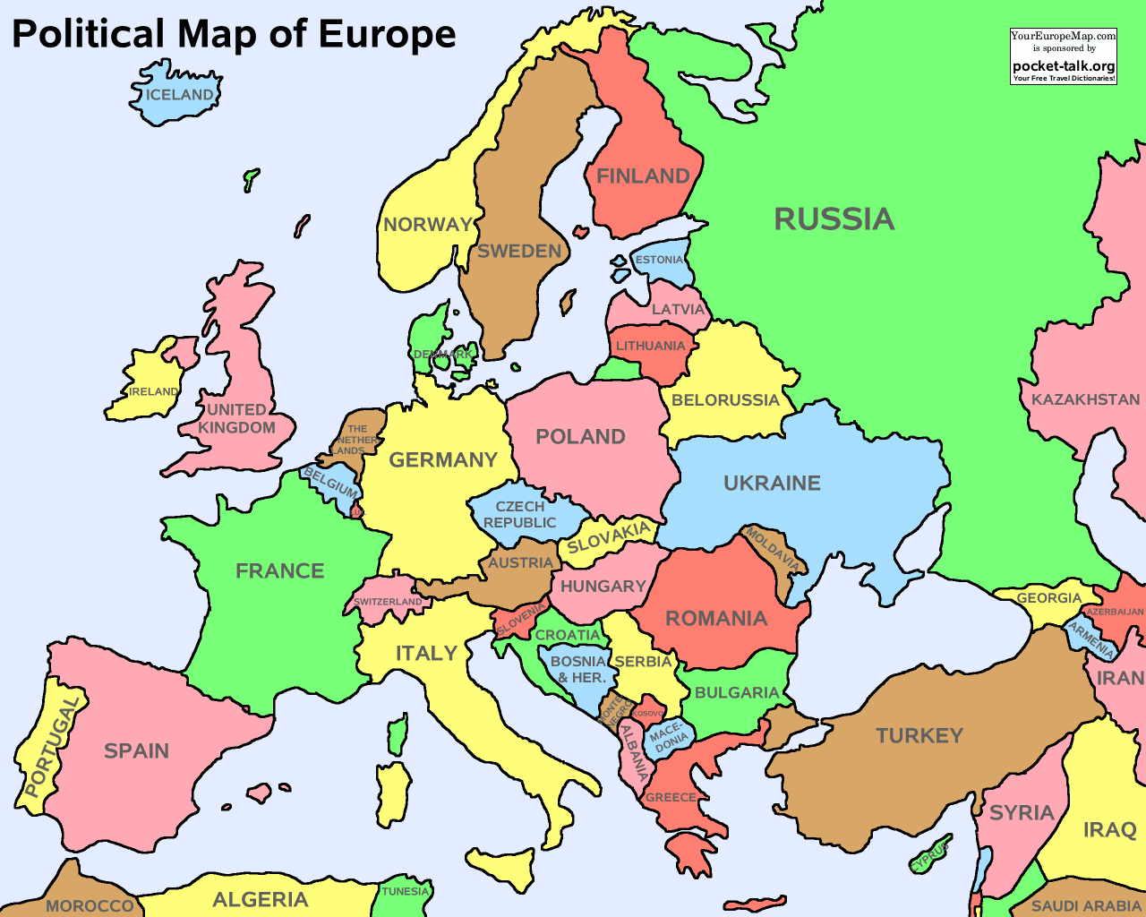 europakart kart over europa Europa Kart Bilder Land europakart kart over europa