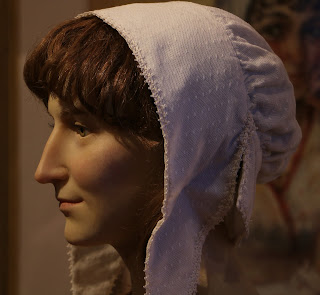 Waxwork of Jane Austen  on display at the Jane Austen Centre in Bath