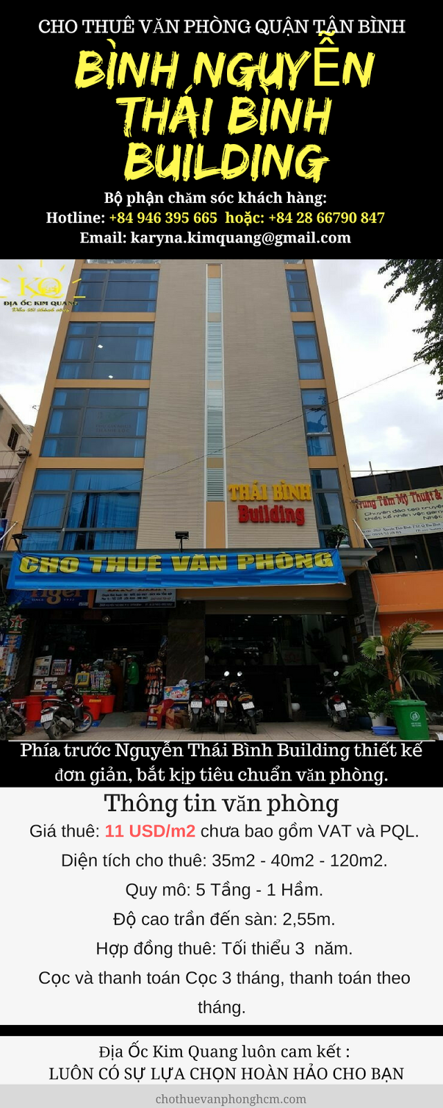 Cho thuê văn phòng quận Tân Bình Nguyễn Thái Bình Building