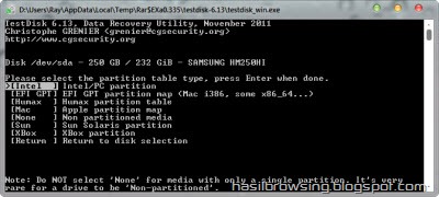 test disk screenshot 3