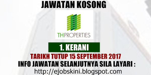 Jawatan Kosong TH Properties (Tabung Haji)  - 15 September 2017