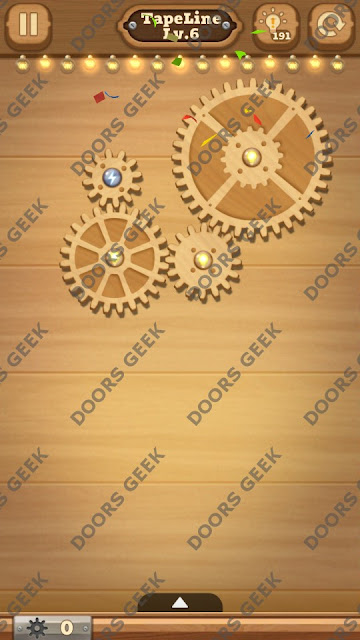 Fix it: Gear Puzzle [TapeLine] Level 6 Solution, Cheats, Walkthrough for Android, iPhone, iPad and iPod