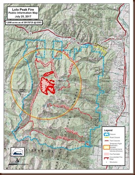 Lolo Peak Fire - 25 Jul 2017