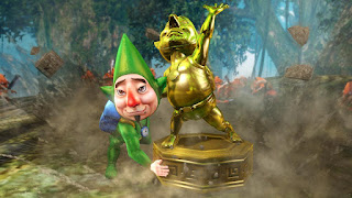 Tingle being a boss with his golden statue