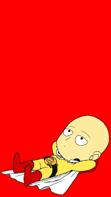 Wallpaper For Phone Saitama, One Punch Man, Red