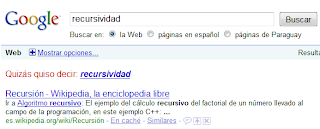 Google nos enseña la recursividad