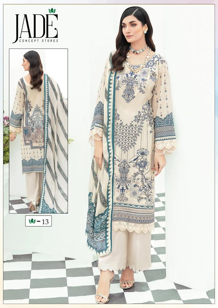 Buy Lawn Cotton Chevron Vol 2 Jade Karachi Salwar Suits Cata