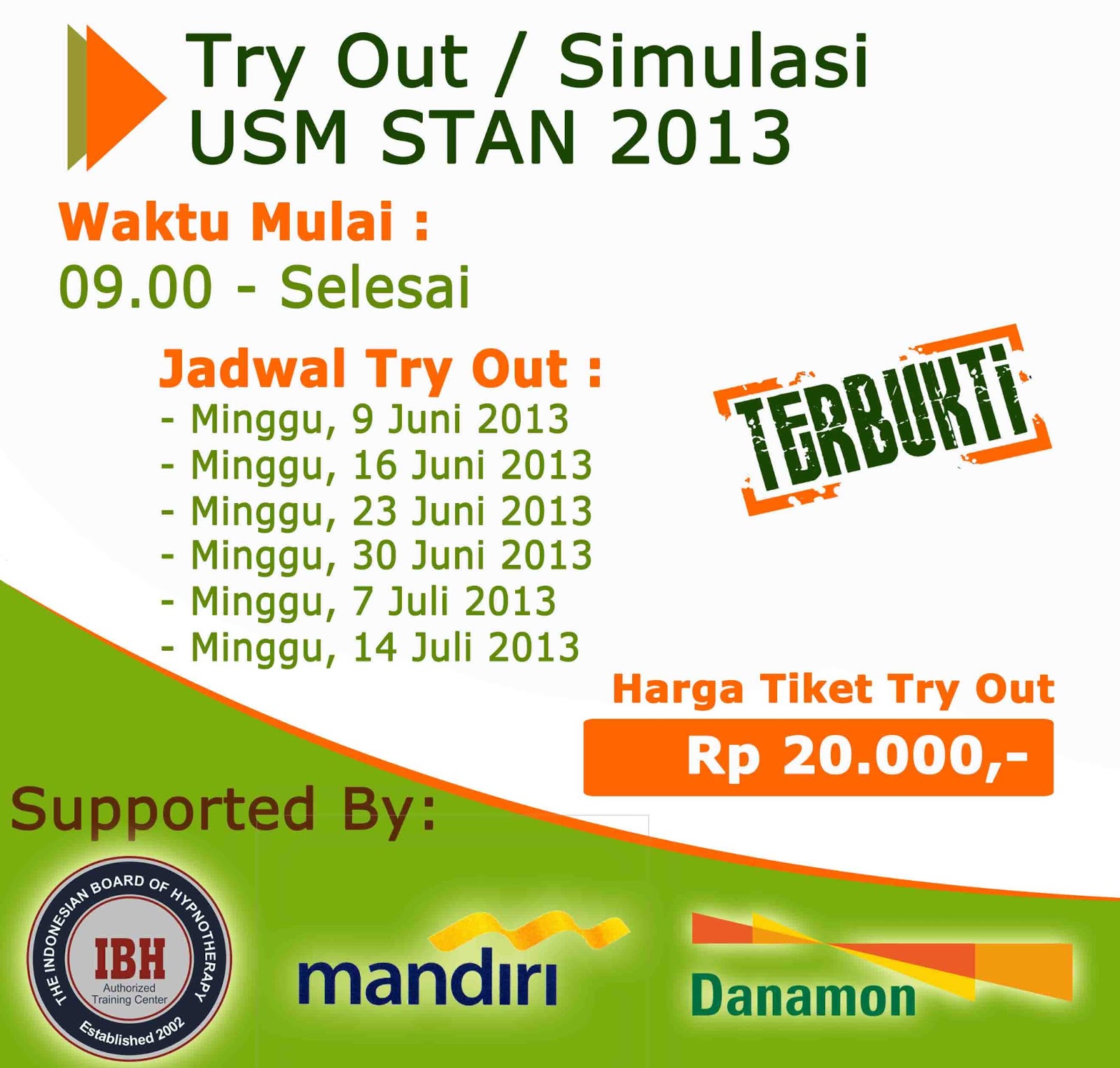 Jadwal Try Out Berikutnya