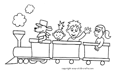 Family Train Coloring Pages