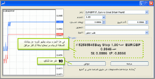 شرح كيفية وضع أوامر معلقة على ميتاتريدر