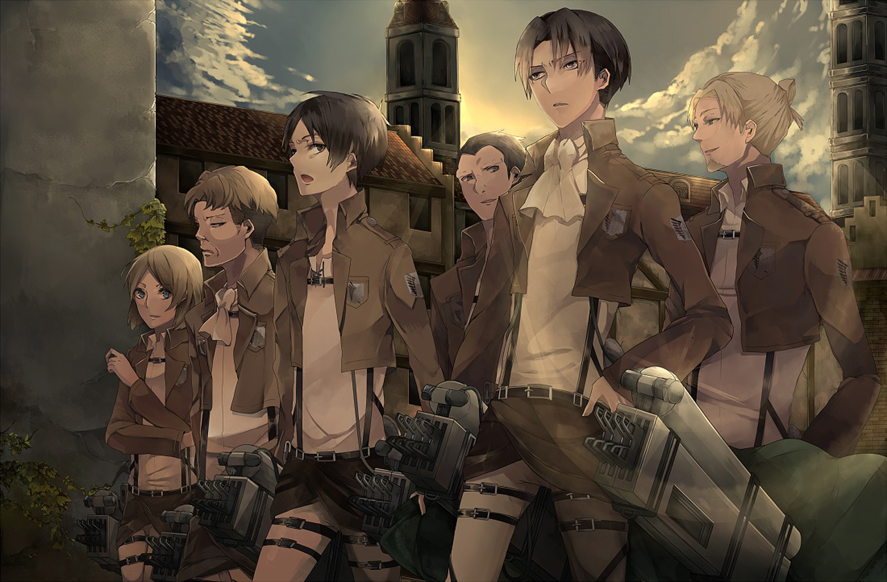 Scouting Legion Eren Jaeger Levi Erd Gin Attack on Titan Shingeki no ...