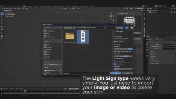 Procedural signs addon for Blender download