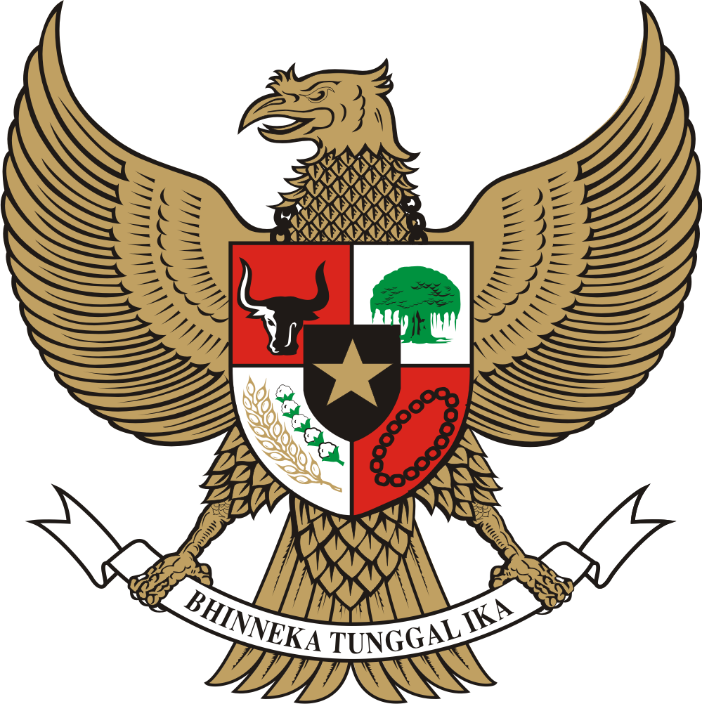 Logo Bhinneka Tunggal Ika Garuda  Pancasila RI Cahaya 