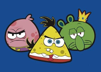 angry bird sponge bob characters Angry Birds dalam berbagai versi