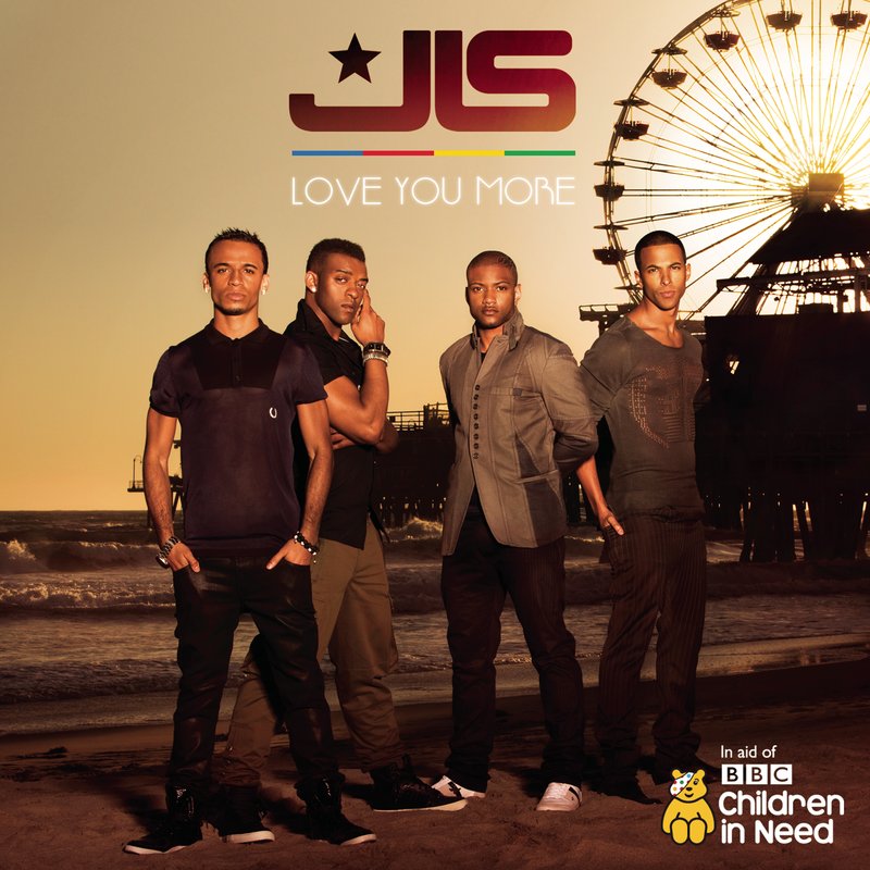 At the top is JLS, scoring their fourth #1 hit with "Love You More," a 