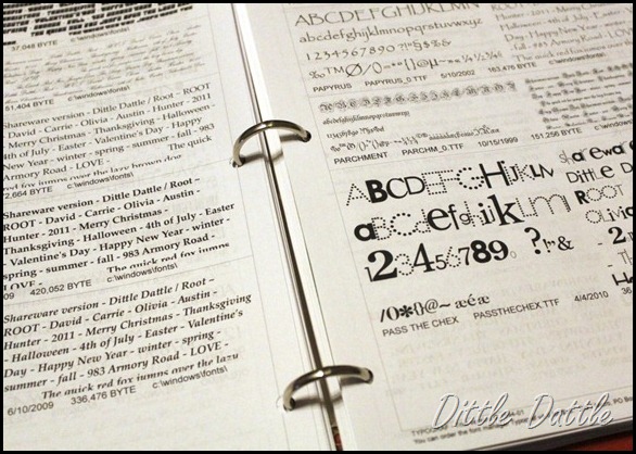 Font Notebook
