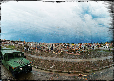 Storm debris in Moore, OK