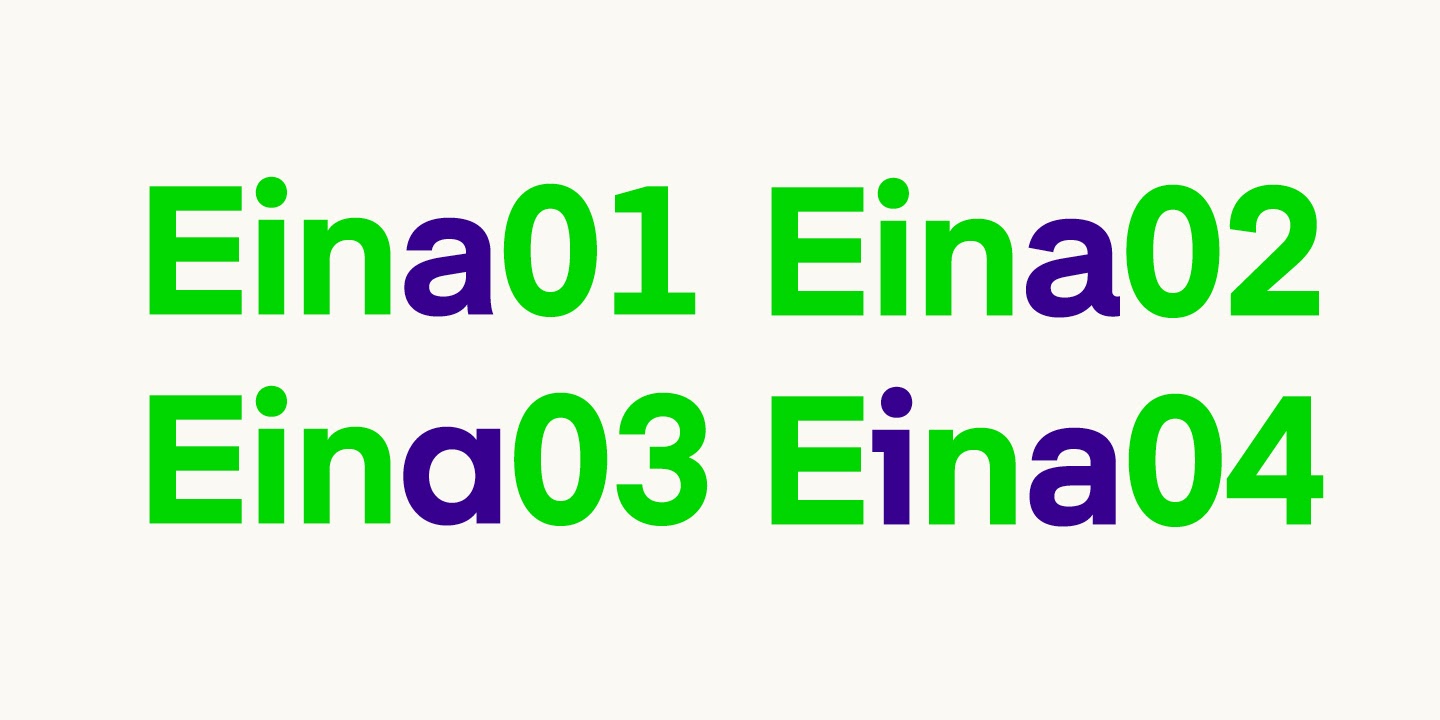 Eina Font Family 1