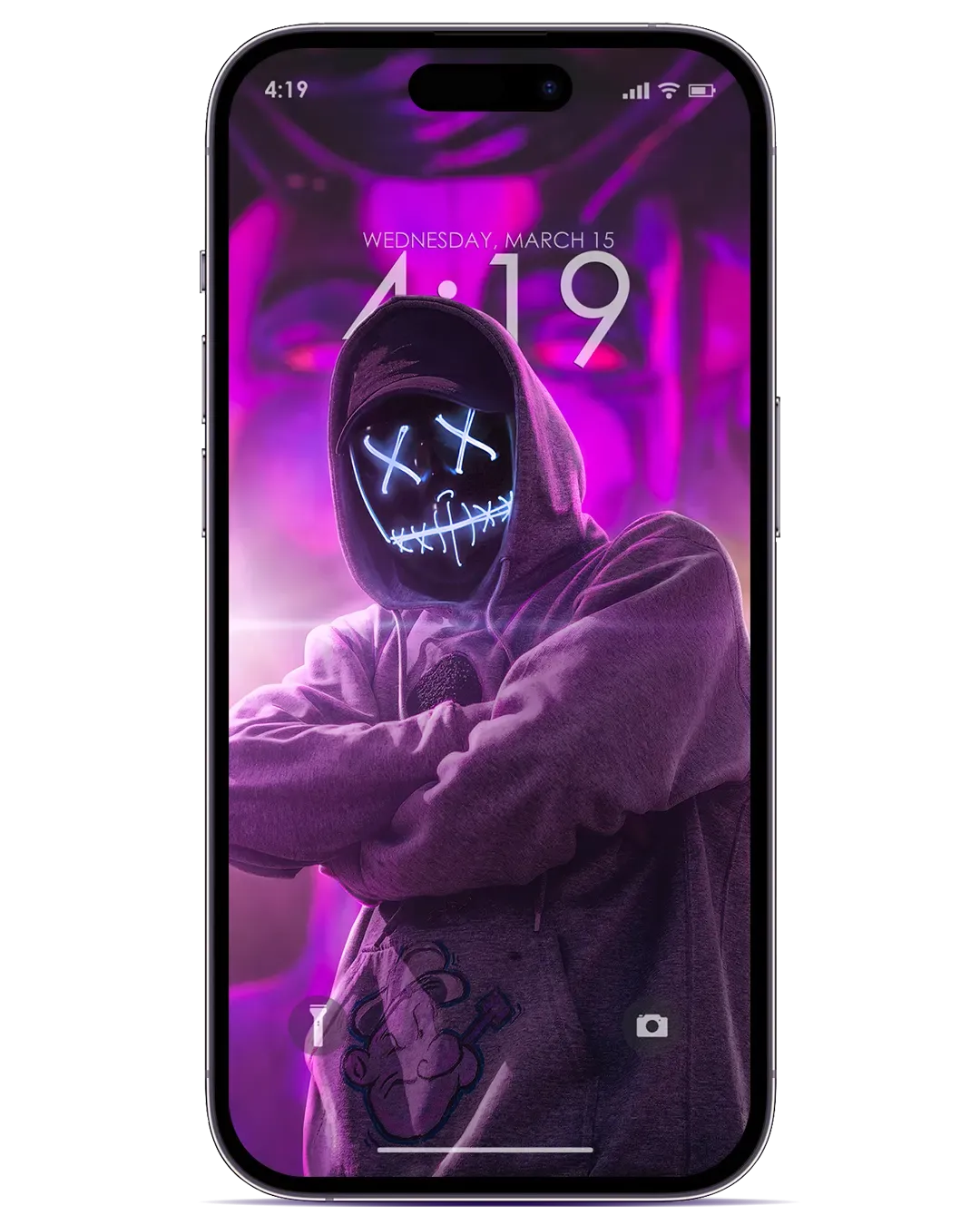 Hoodie neon guy wallpaper HD
