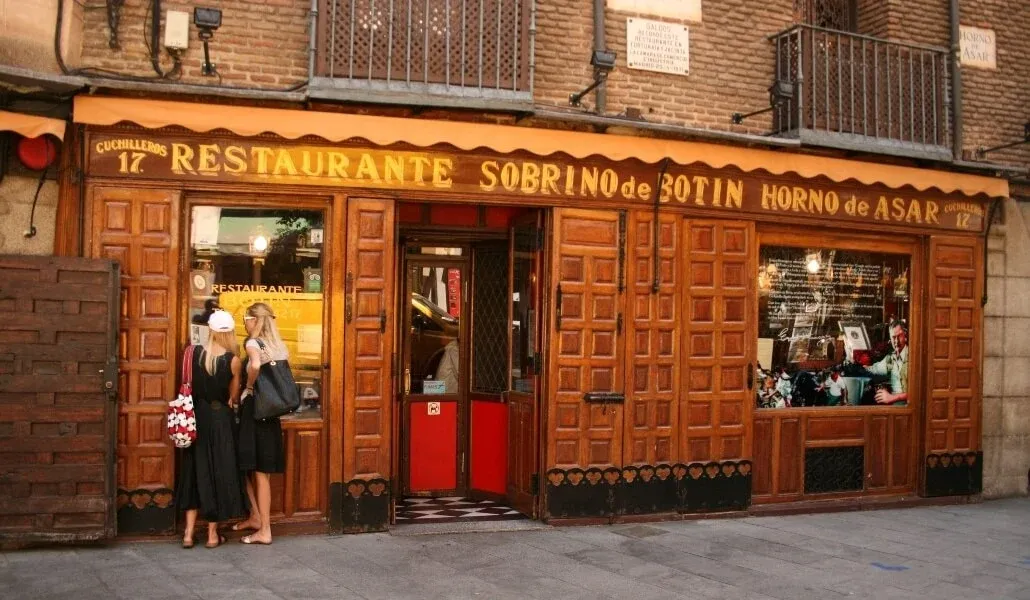 restaurante más antiguo del mundo España, Madrid, viejo casa sobrino botín, carta menú, dirección, fotos, récord Guinness, historia, horario