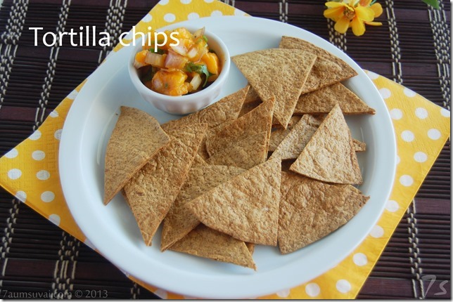 Baked tortilla chips