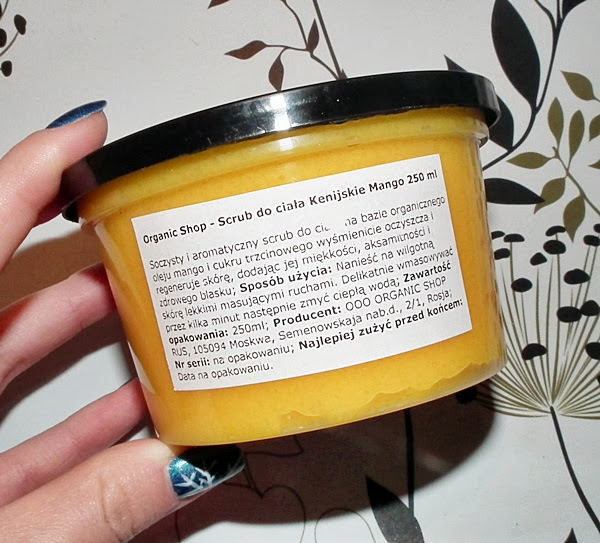 Organic Shop, Organic Mango and Sugar Body scrub, rosyjskie kosmetyki, peeling z organicznym olejem z mango i trzcinowym cukrem, bioema, wizaz, alina, maxineczka, katosu