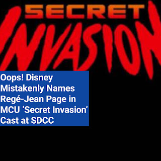 Oops! Regé-Jean Page Is Inadvertently Added by Disney to the MCU 'Secret Invasion' Cast at SDCC