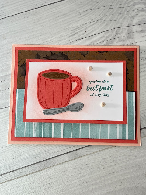 Fun Fold card using the Little Latte Suite Collection from Stampin' Up!