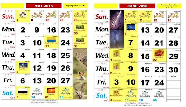 Kalendar Kuda 2016 Malaysia - JunaBlogg