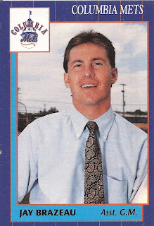 Jay Brazeau 1990 Columbia Mets card