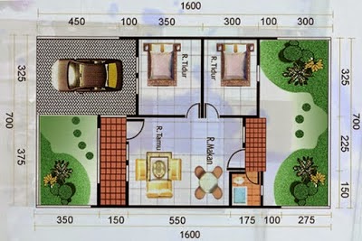 Denah Rumah Minimalis Type 60