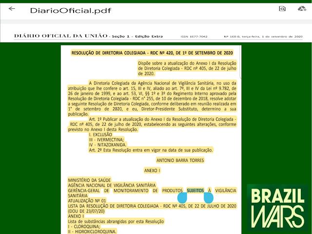 Ivermectina, cai obrigatoriedade de retenção da receita.