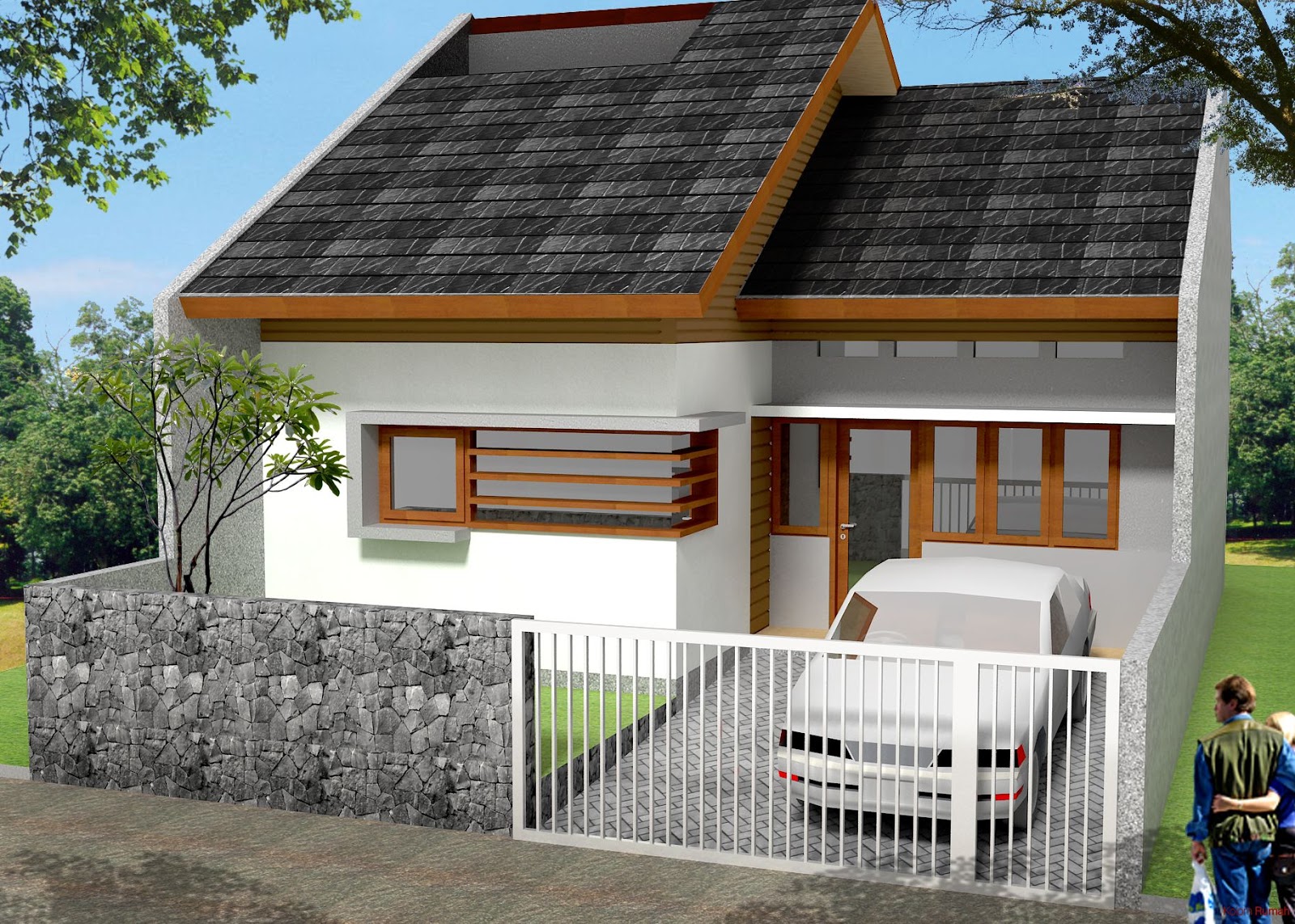 rumah atap miring minimalis<br />