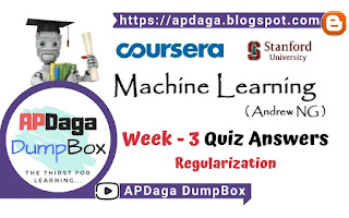 Coursera: Machine Learning (Week 3) Quiz - Regularization | Andrew NG