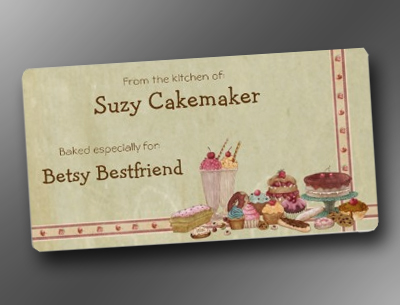 Sweet Treats Personalized Baking Labels