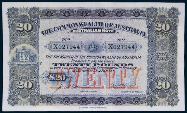 Australian 20 Pound note 1913