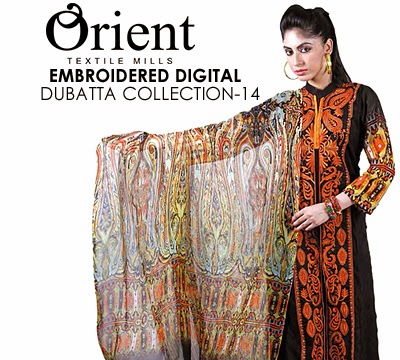 Orient Textile Embroidered Digital Dubatta Collection 2014