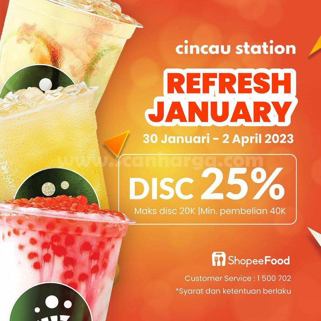 CINCAU STATION Promo SHOPEEFOOD DISKON 25%