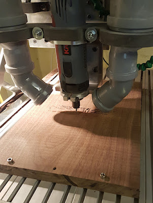 Milling a pocket from the tree shape with home built CNC router