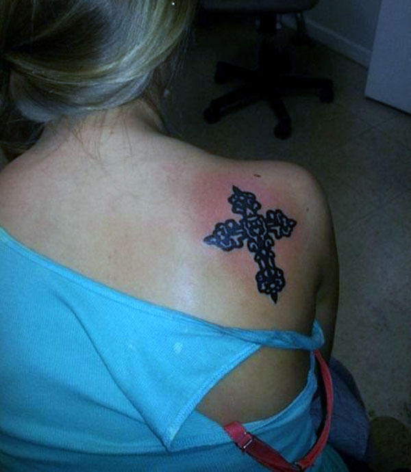 This design is really attractive ornate cross tattoo designs to give a trendy look