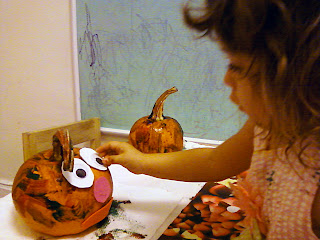 Toddler Halloween Pumpkin Decorating Activity